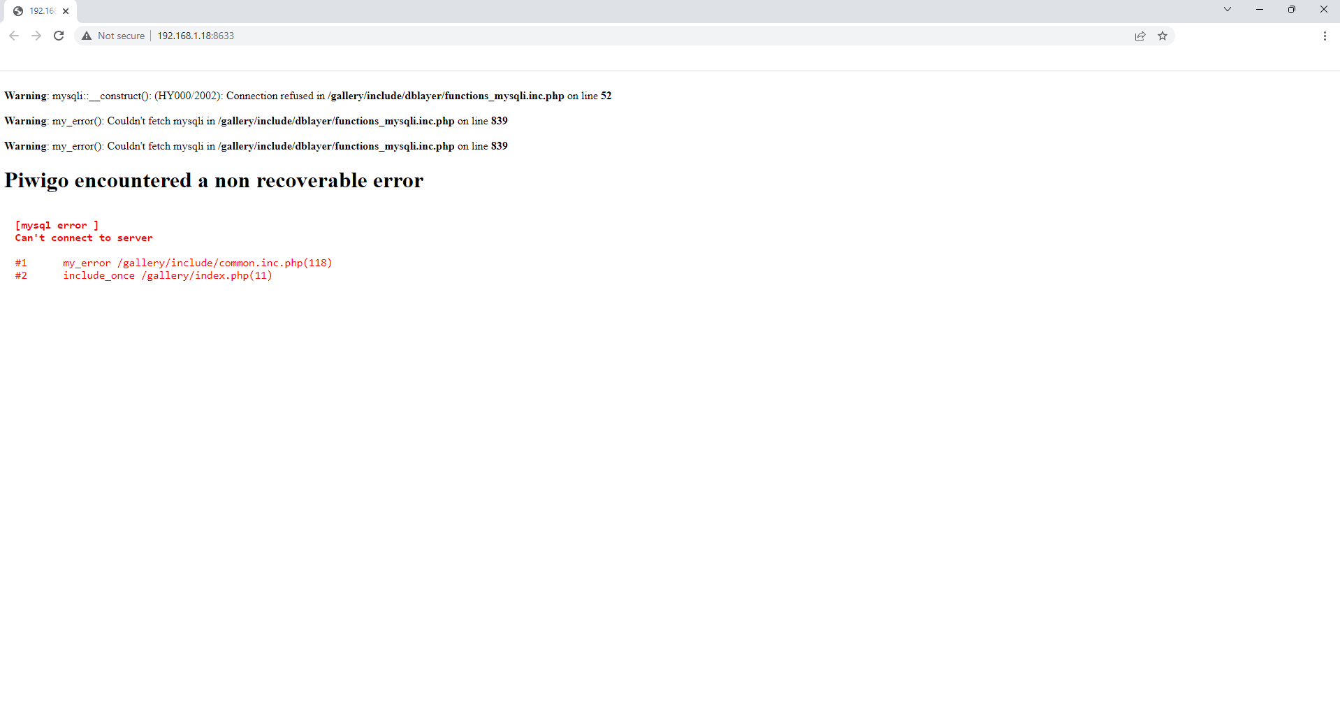 piwigo error