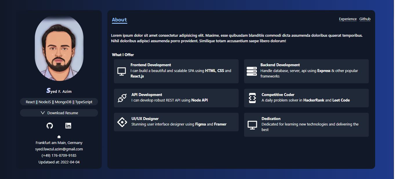 GitHub - syedfawzulazim/github-portfolio: This is a Github Portfolio ...