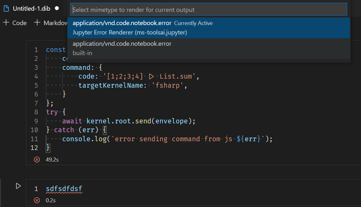 Errors do not display · Issue #1493 · dotnet/interactive · GitHub