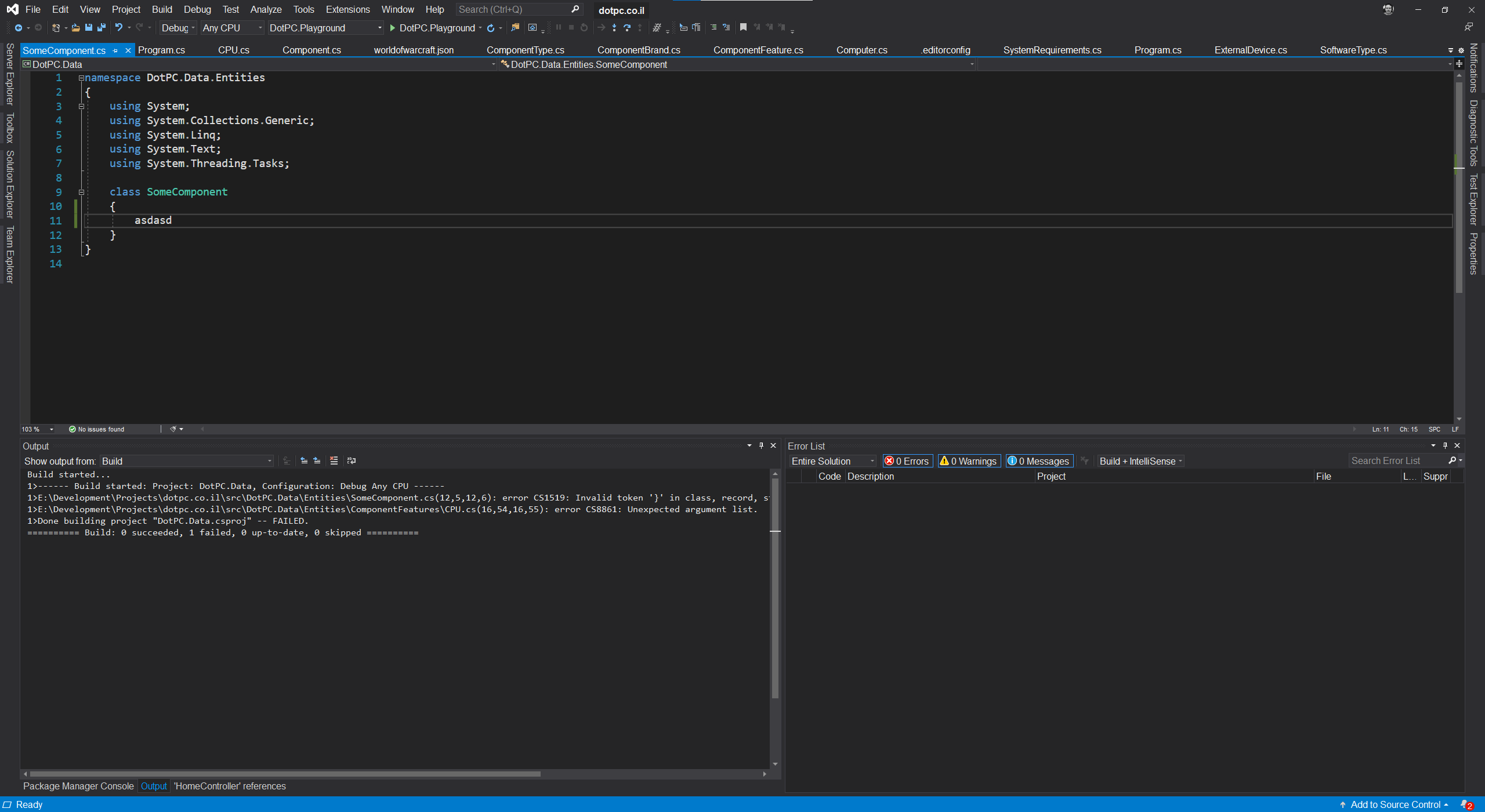 Error List window doesn't show anything · Issue #49480 · dotnet/roslyn ...