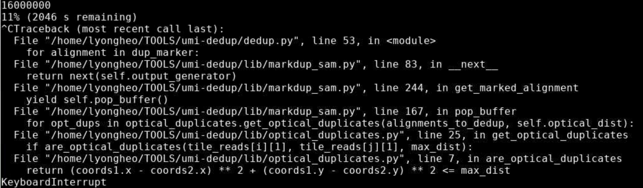 Infinite loop? · Issue 47 · jwfoley/umidedup · GitHub