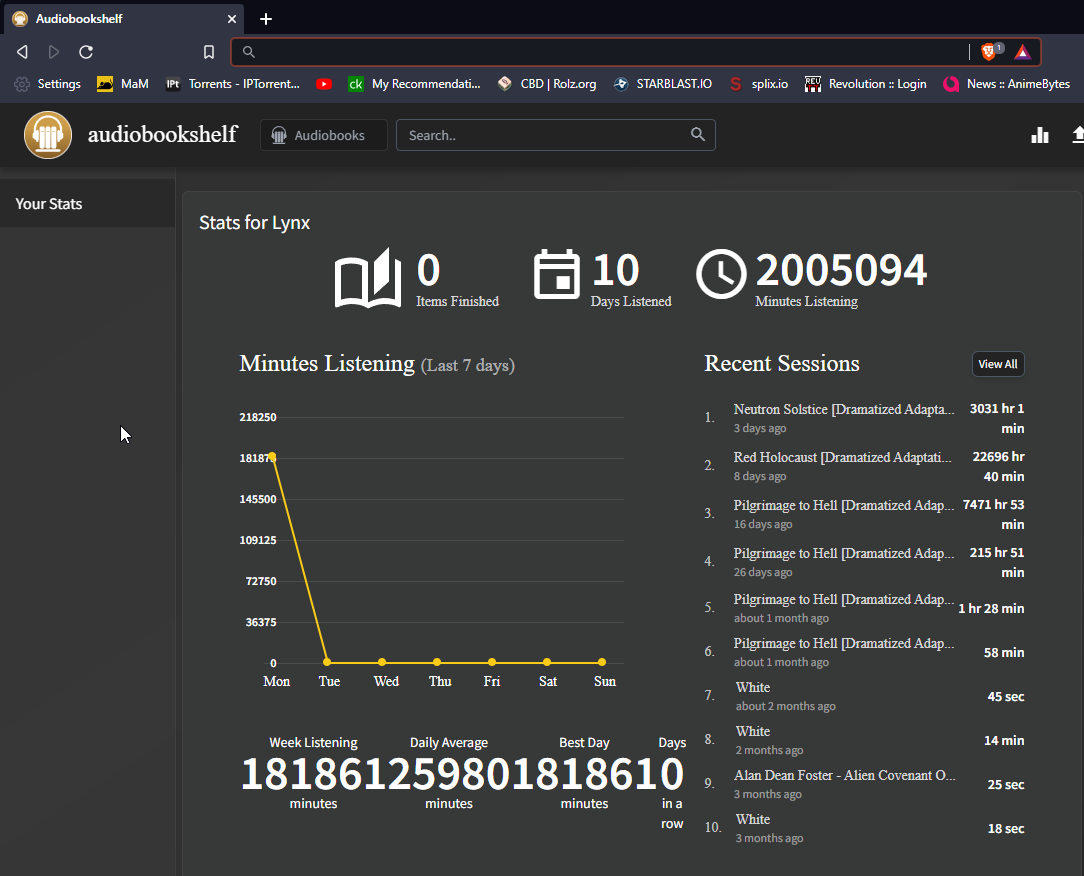 User stats showing incorrect time (iOS and PC) · Issue 404 · advplyr