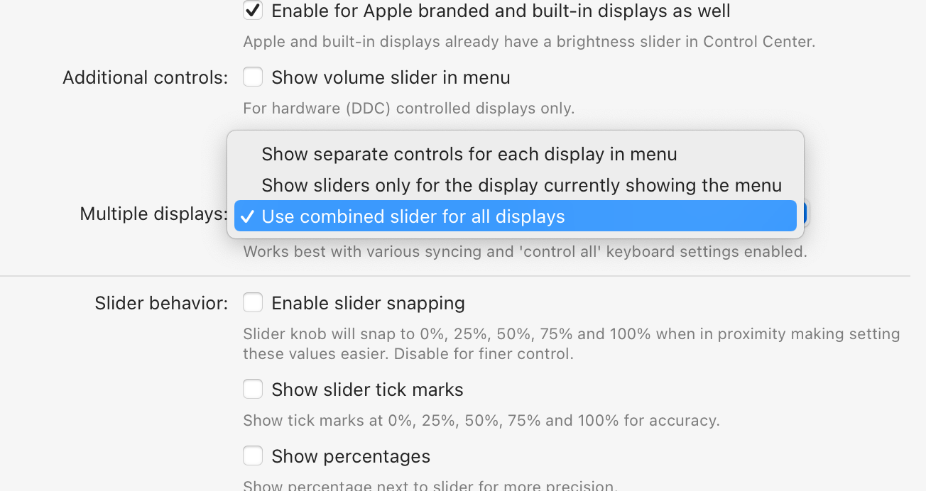 Control both screens with touch bar · Issue 709 · MonitorControl