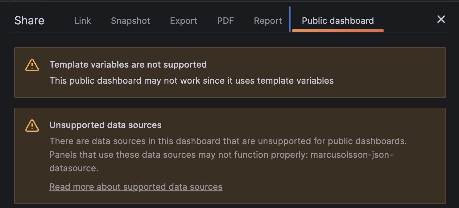 support Grafana Cloud public dashboard · Issue 356 · grafana/grafana