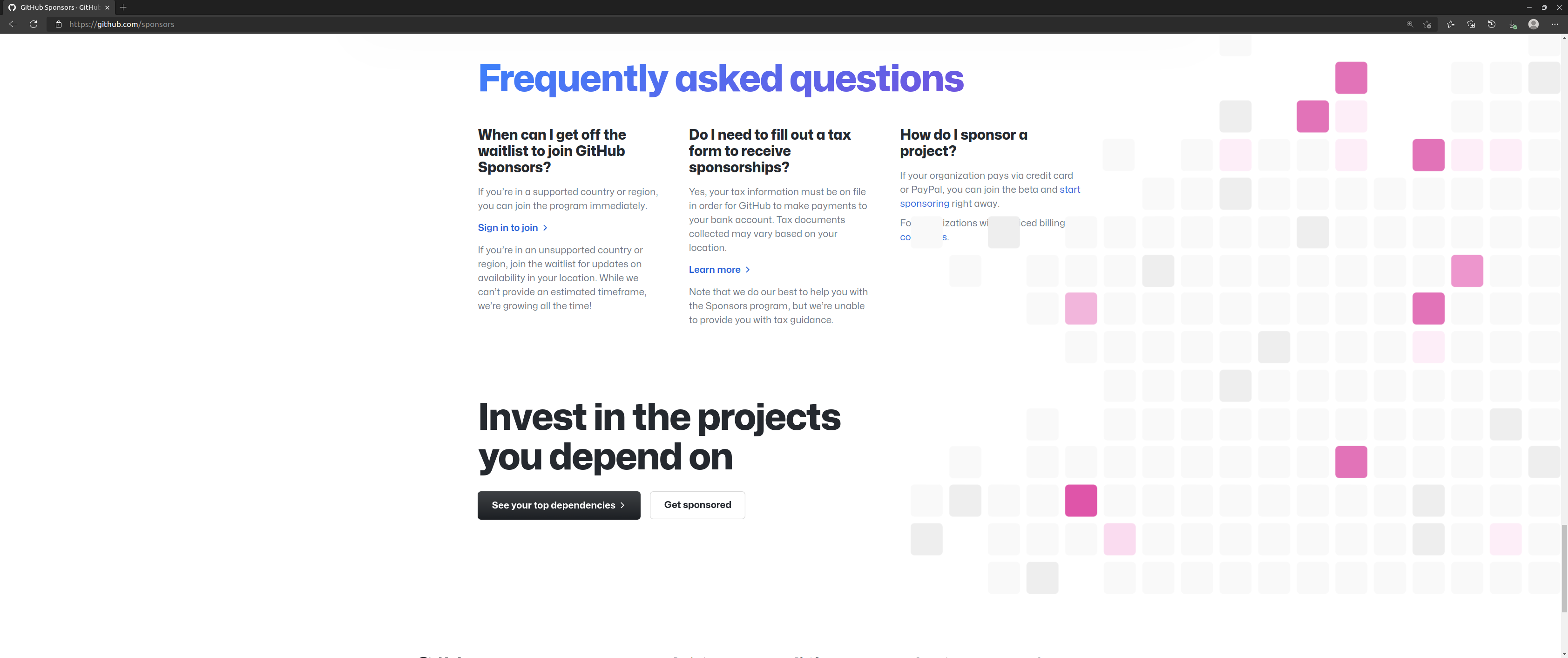 [minor] github.com/sponsors page layout issue on widescreen · community ...