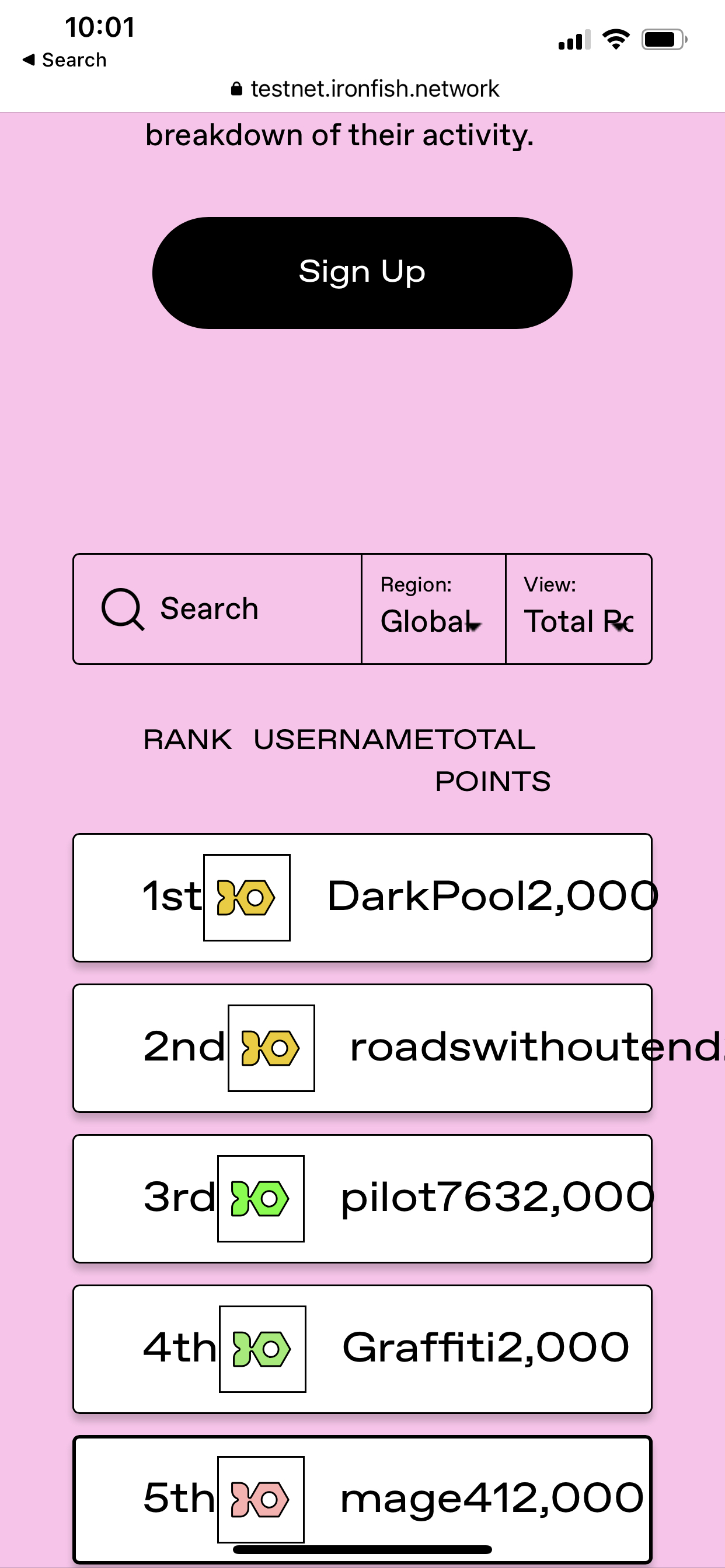 Leaderboard on mobile · Issue 703 · ironfish/ironfish · GitHub