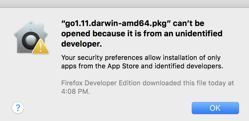 OS X package for Go 1.11 is unsigned · Issue #27290 · golang/go · GitHub