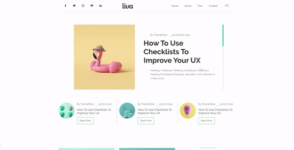 Liva Blog template by themefisher