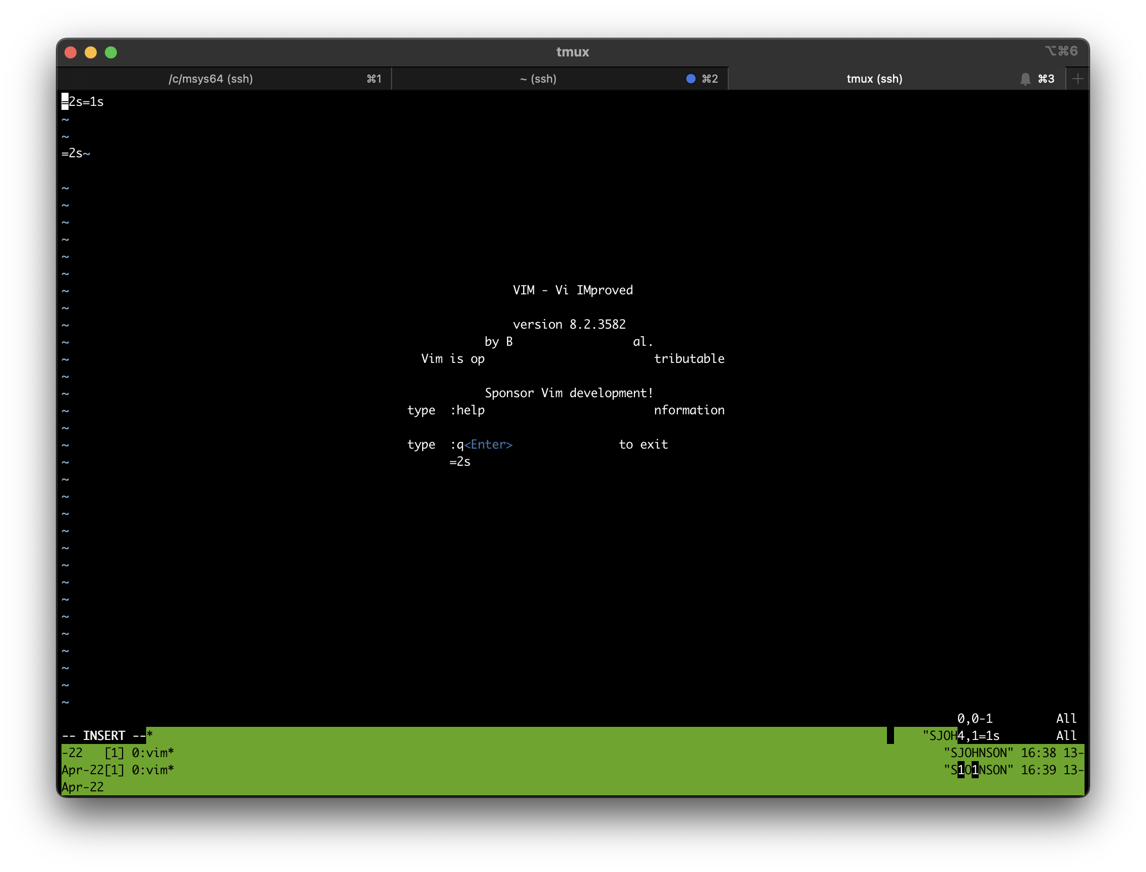 [tmux] weird characters getting printed when using tmux over ssh ...