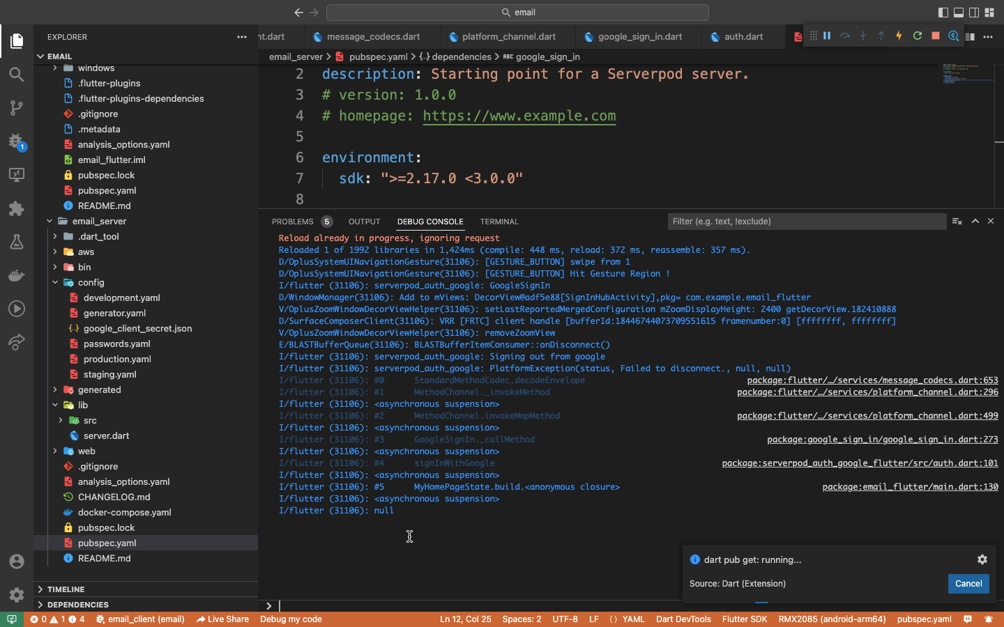Google sign in Error · serverpod serverpod · Discussion #505 · GitHub