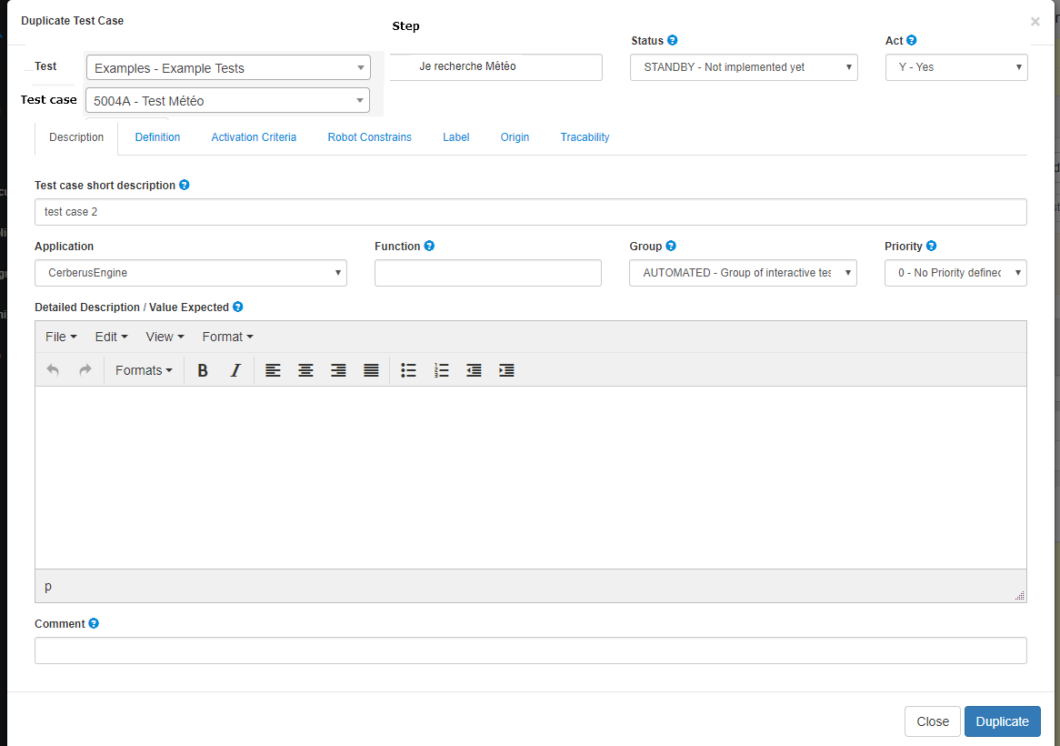 Add the duplicate possibility to a step case · Issue #1725 ...