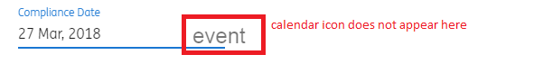 date picker calendar icon issue