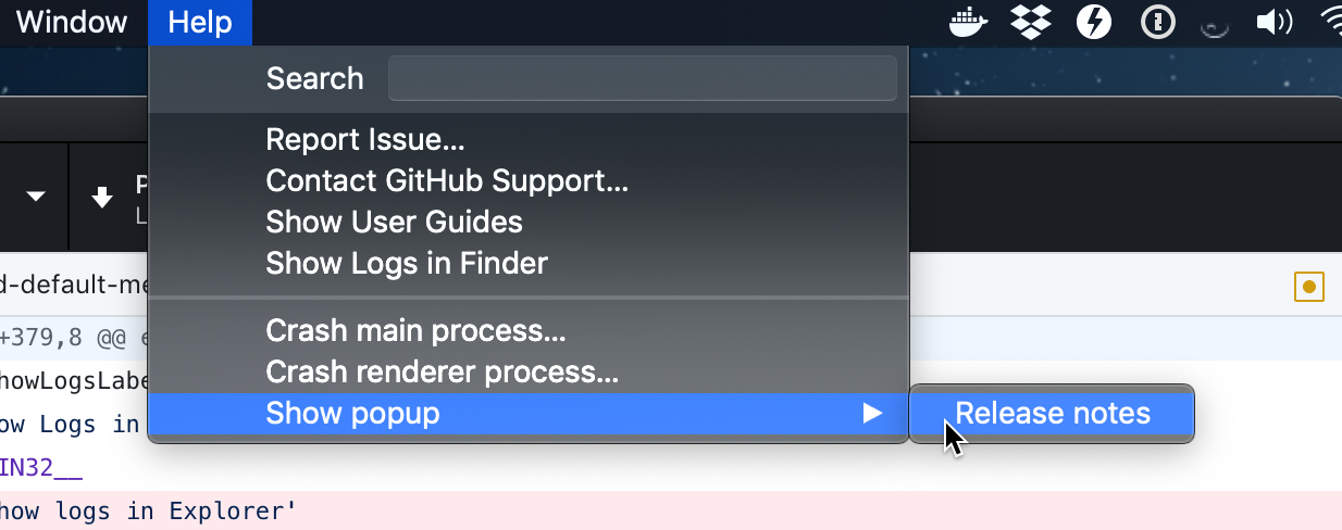 Add a dev-only menu item to show the release notes popup by koralcem ...
