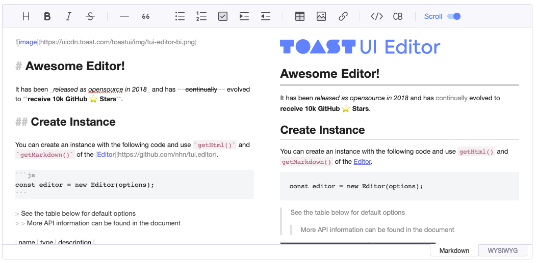 Editor  TOAST UI :: Make Your Web Delicious!