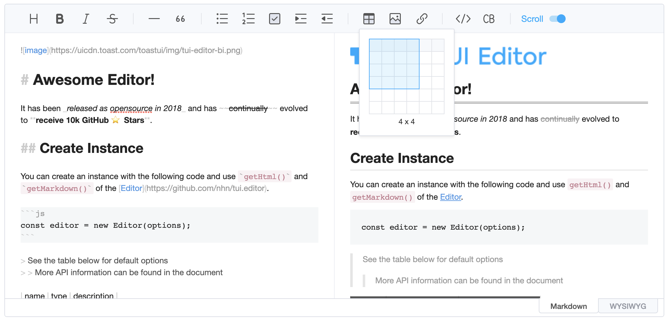 Editor  TOAST UI :: Make Your Web Delicious!