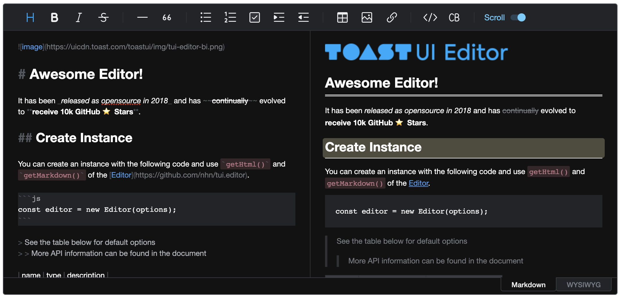 GitHub - nhn/tui.editor: 🍞📝 Markdown WYSIWYG Editor. GFM Standard + Chart  & UML Extensible.