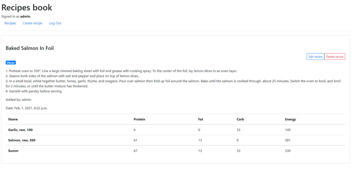 GitHub - martyanovandrey/Mealplan: Recipe maker - django webapp (python ...