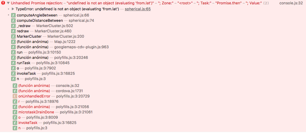 exception with Markerclusterer on IOS · Issue #2126 · mapsplugin ...