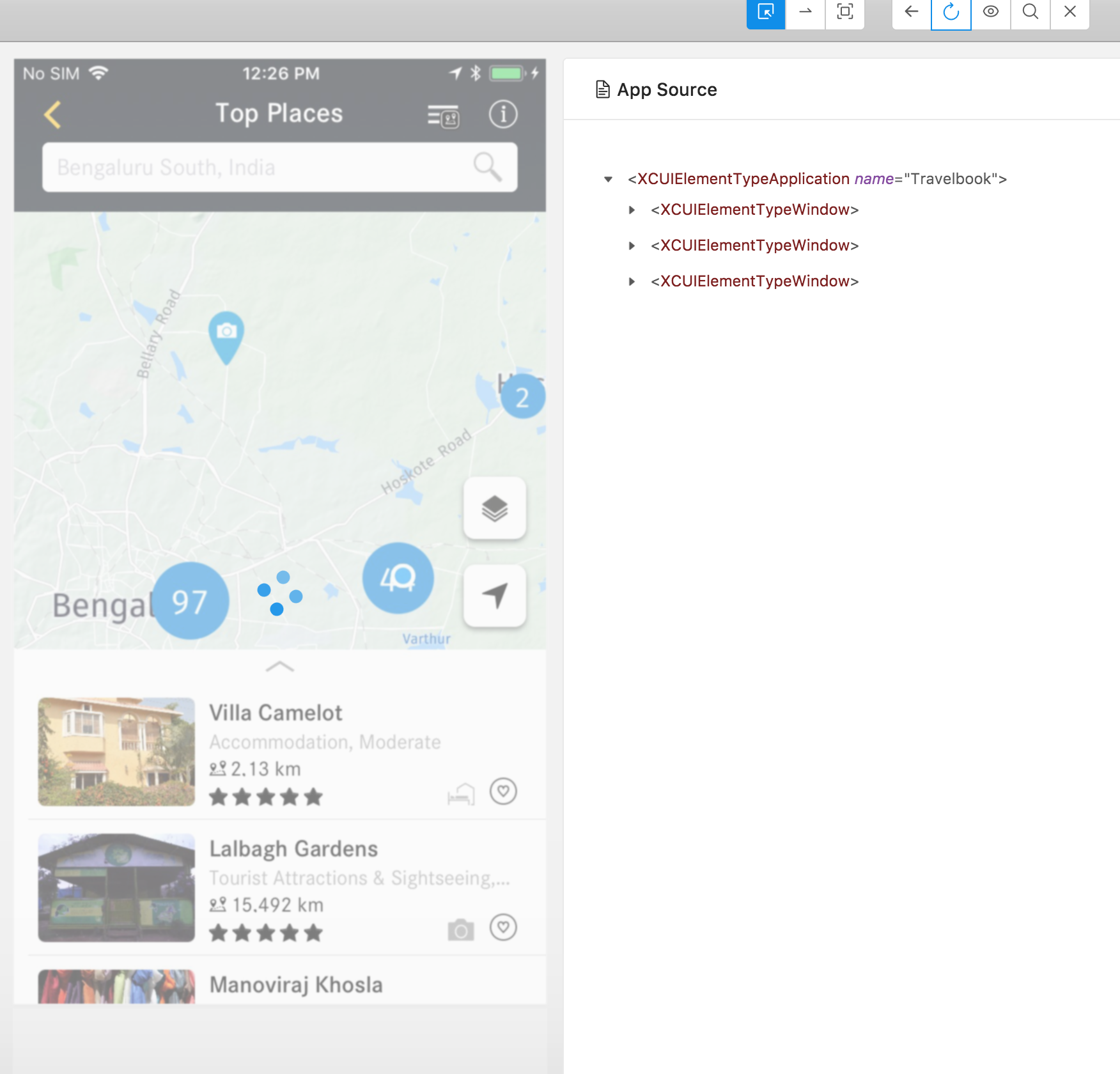 Appium server does not take screenshot for 1 screen only i.e map ...