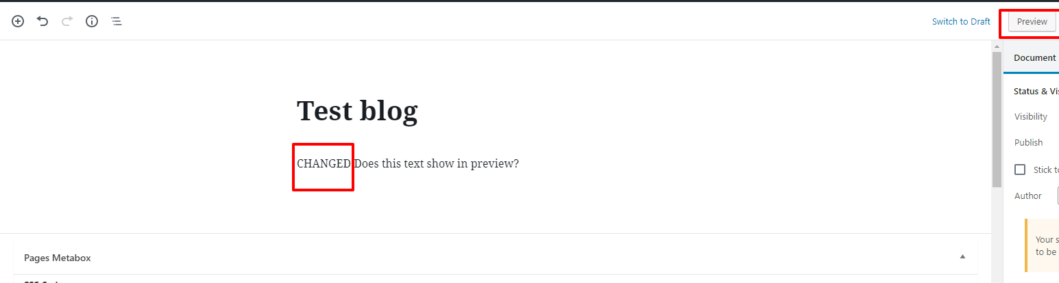 Preview does not show updated content on previously published post ...