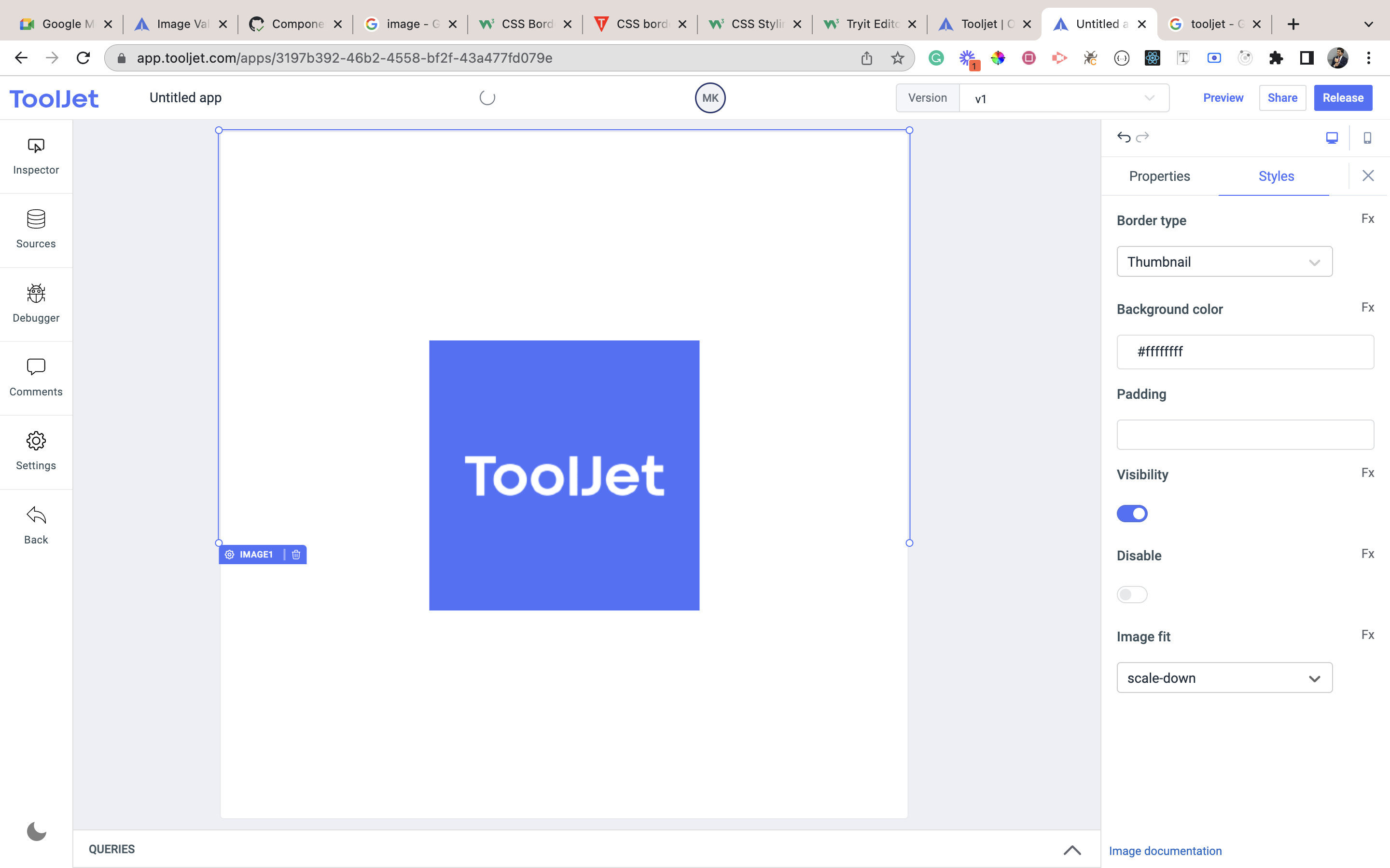 Image Widget : image going out of widget container for border-type as ...