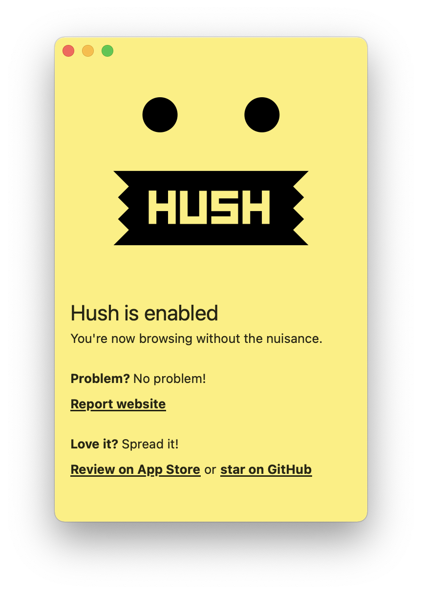 instal Hush Hush free