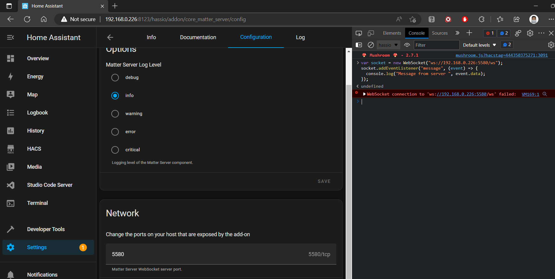Can't add matter thread eve device · Issue #92204 · home-assistant/core ...