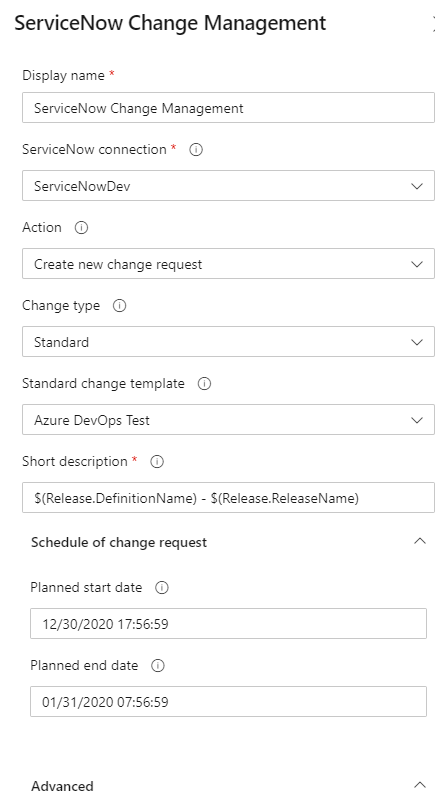 ServiceNow change management check does not create a change request ...