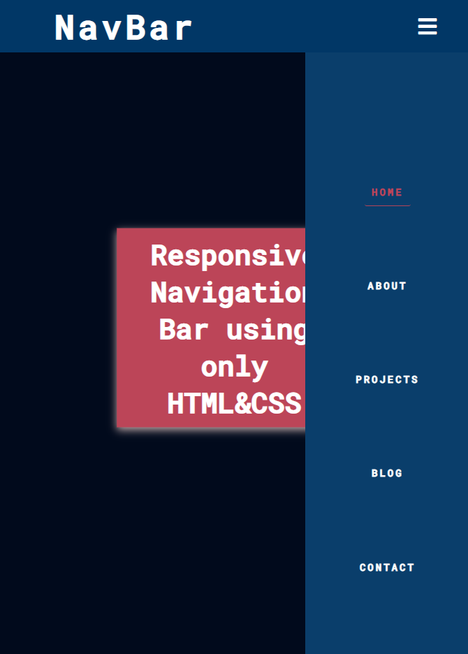 GitHub - leihuang96/navigation-bar: only HTML & CSS