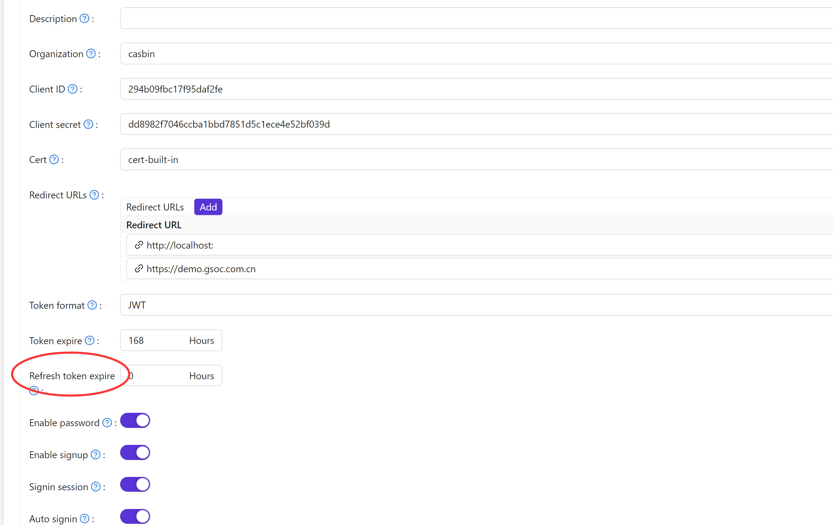 How To Set Refresh token Expire Time Issue 1851 Casdoor casdoor 