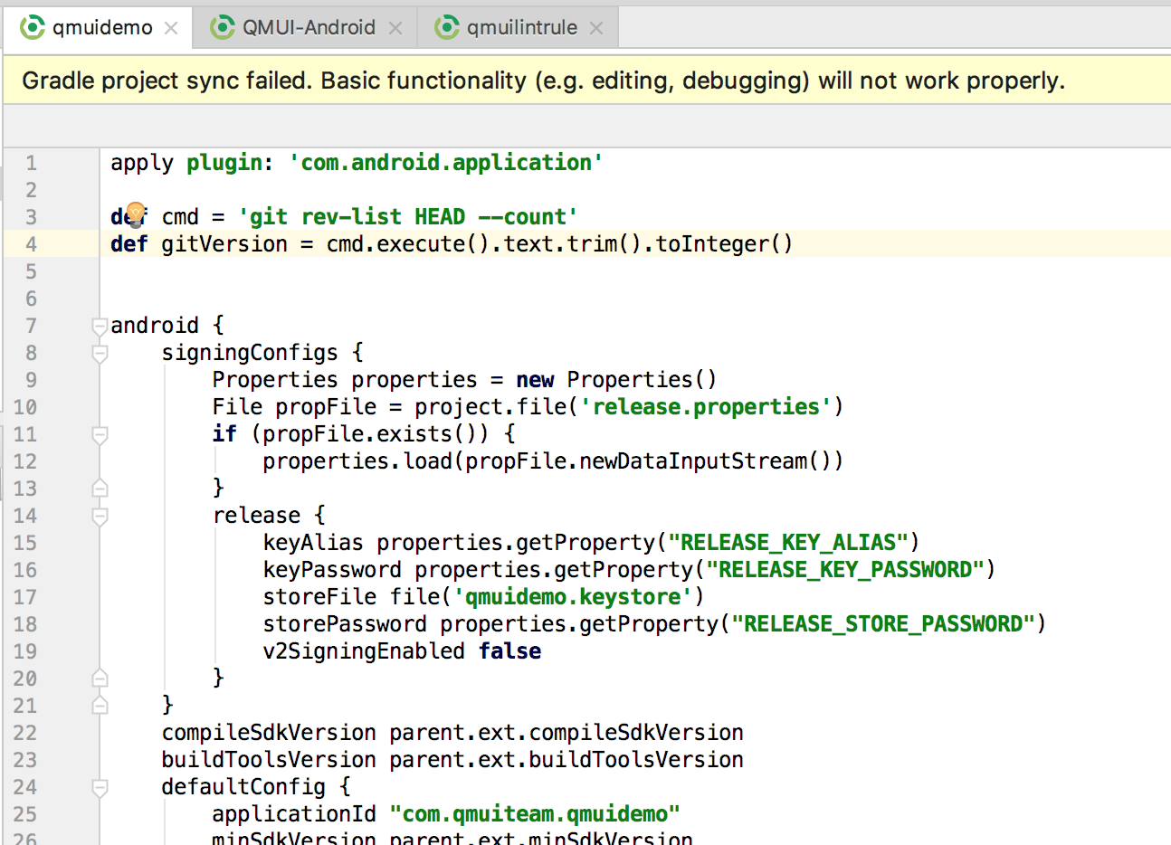 在build时出现了如图的error · Issue #219 · Tencent/QMUI_Android · GitHub