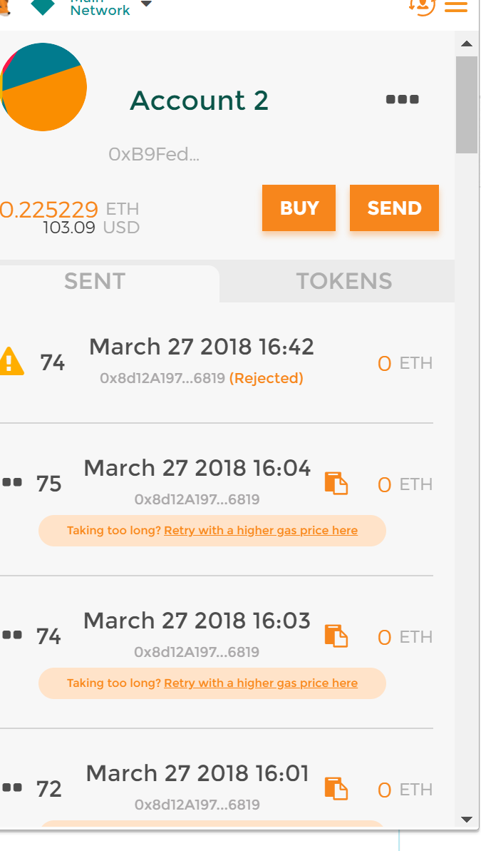 Metamask Transaction Hashes on etherscan no found, unable to withdraw money  back into MM from forkdelta. · Issue #3778 · MetaMask/metamask-extension