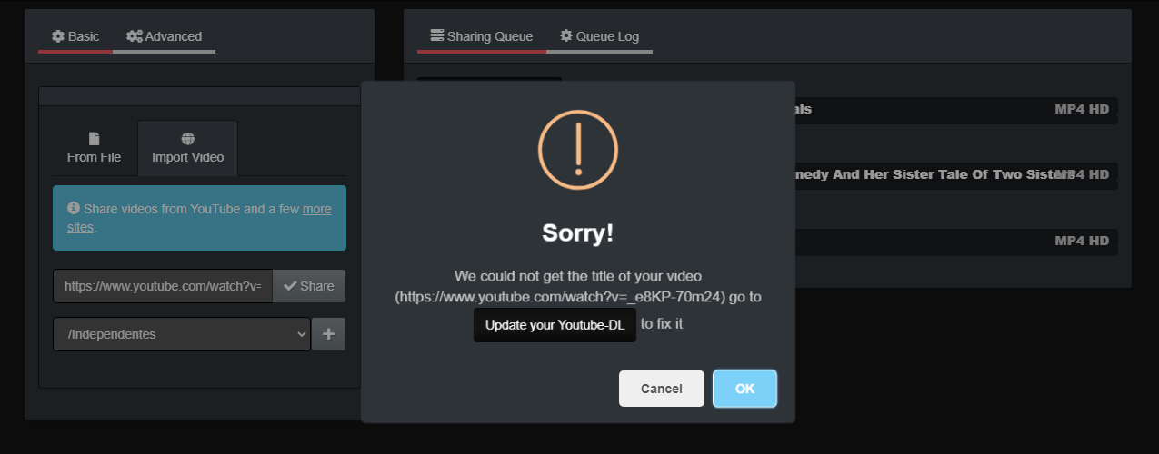 Erro encoder 2 import youtube URL · Issue #6437 · WWBN/AVideo · GitHub