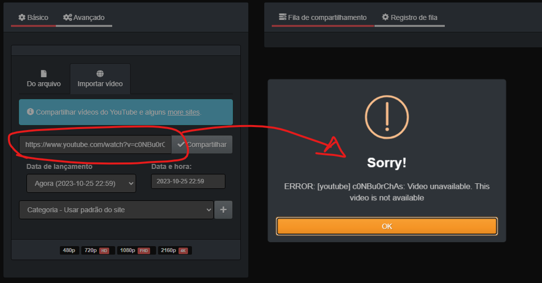 Error encoder Youtube link · Issue 8577 · WWBN/AVideo · GitHub