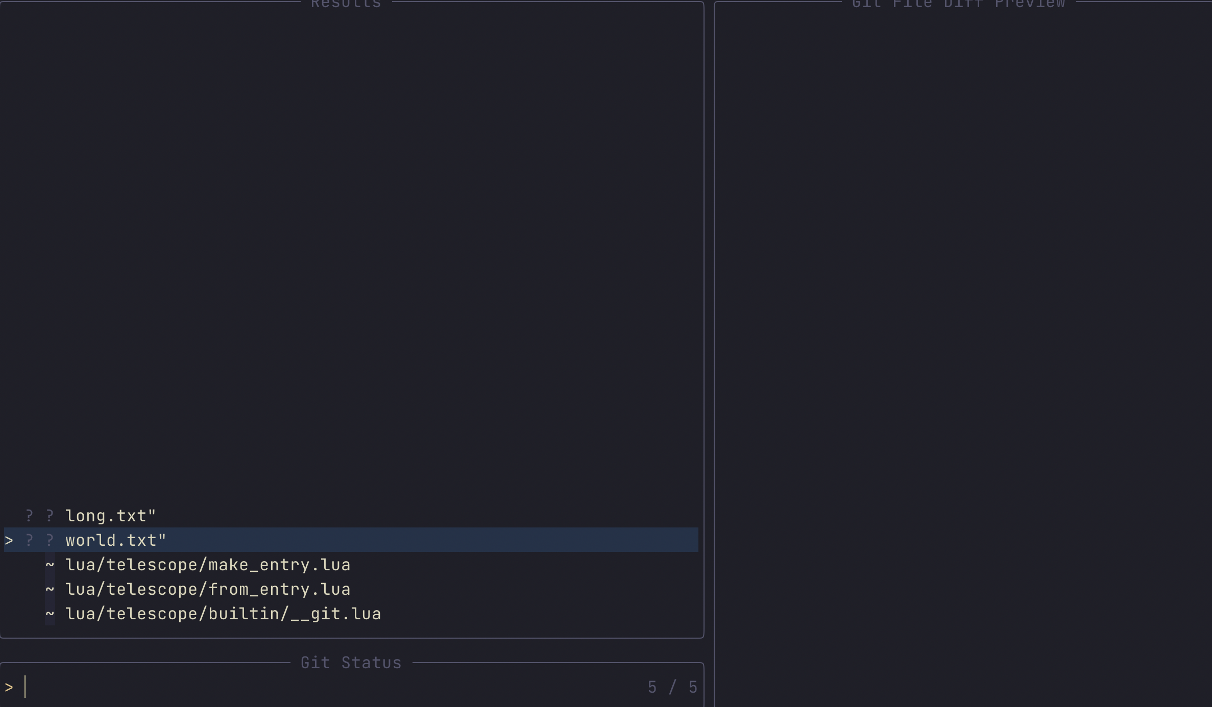 Telescope Git Status not escape file name properly · Issue 2292 · nvim