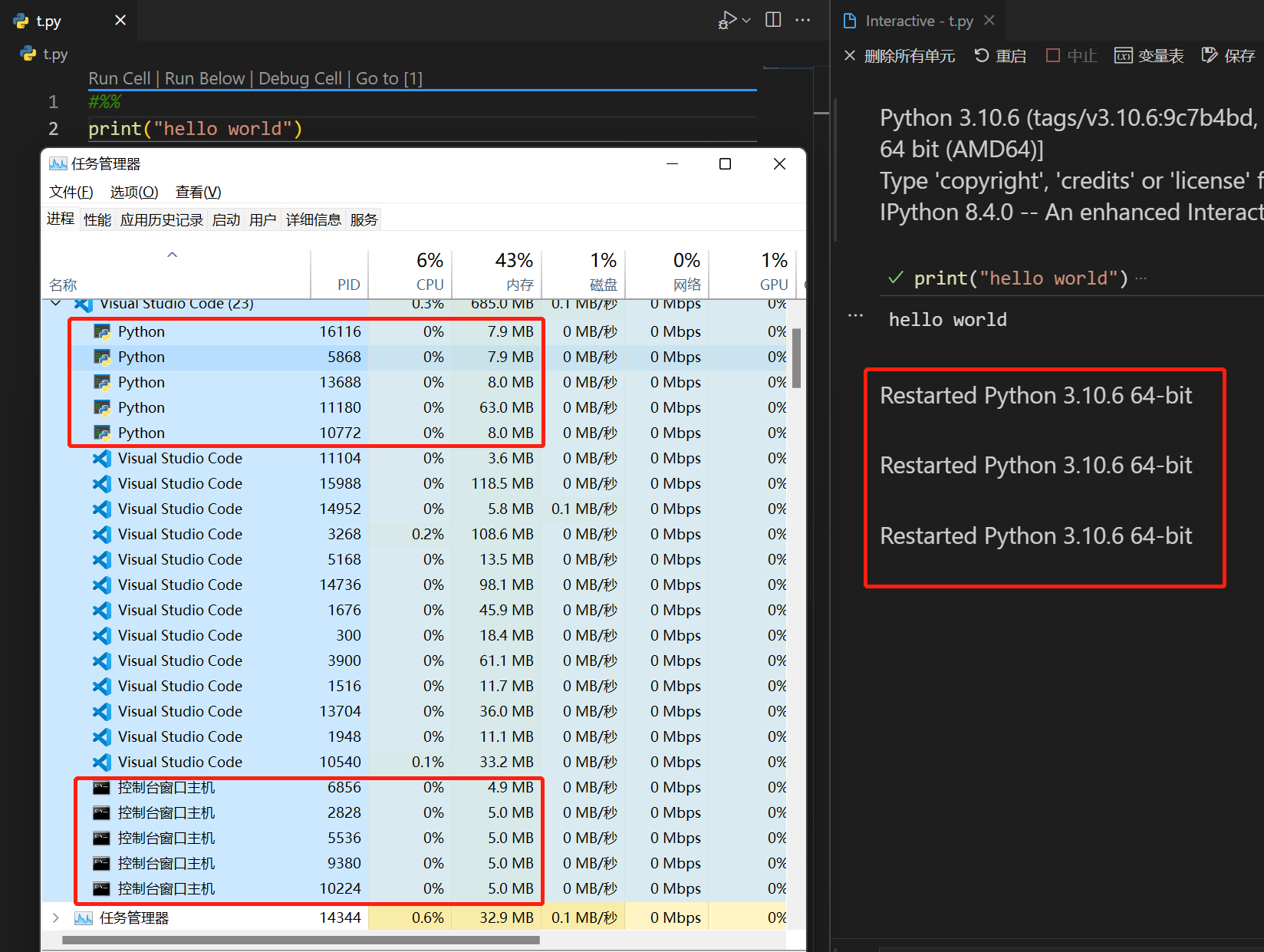 Python processes are not terminated after restarting the jupyter kernel ...