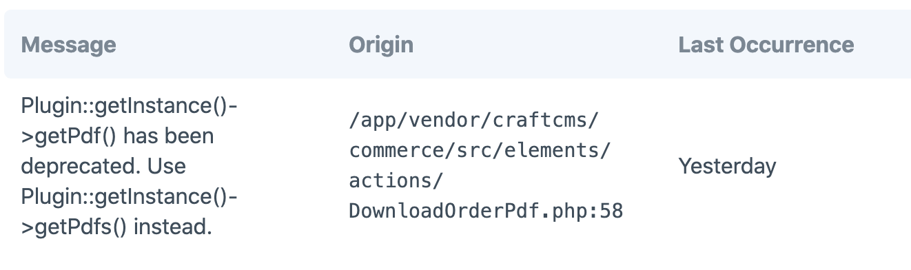Deprecation warning · Issue #1656 · craftcms/commerce · GitHub