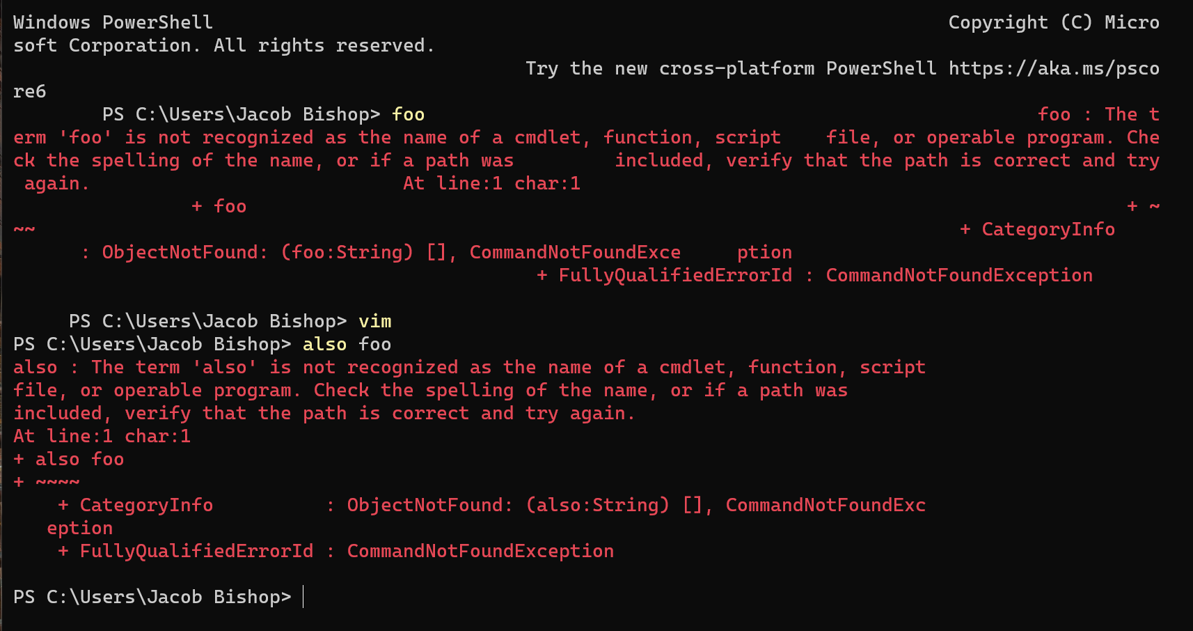 windows vim open in terminal