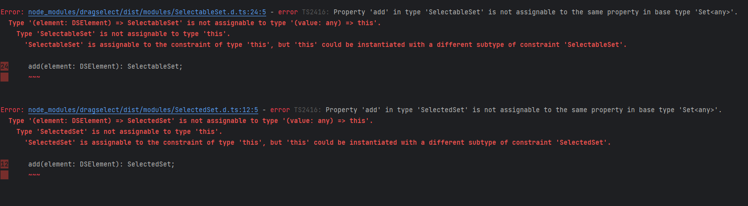 Releases starting with 2.4.0 cause typescript errors · Issue #175 ...