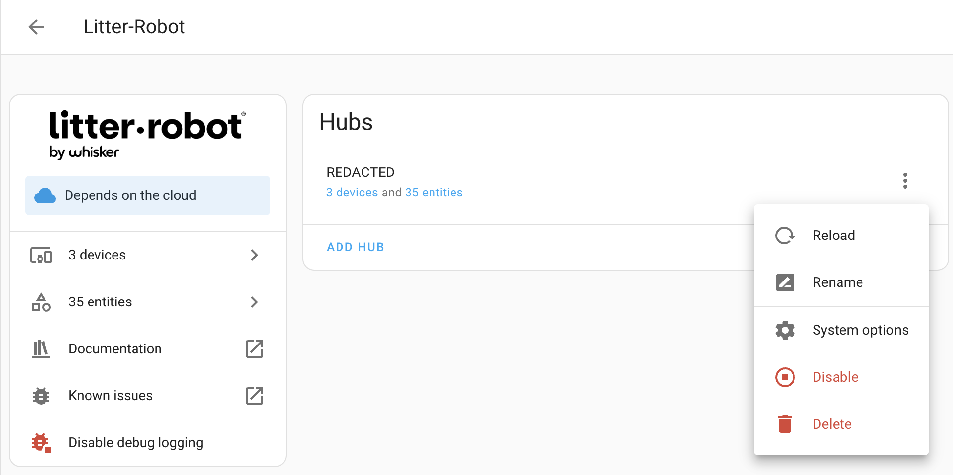 Litter Robot not seen after firmware update · Issue 95018 · home