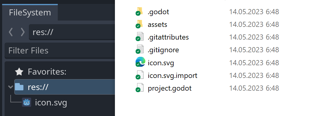 Godot will not display an asset folder in `FileSystem` if there is a ...