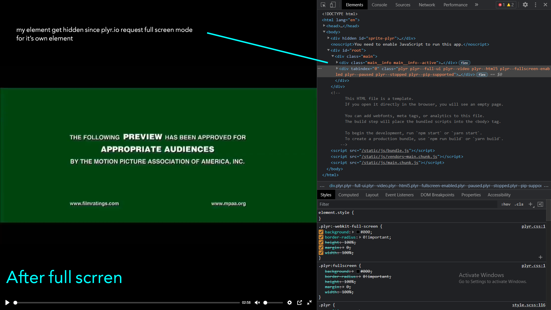 How can i change fullscreen scope? · Issue #2225 · sampotts/plyr · GitHub