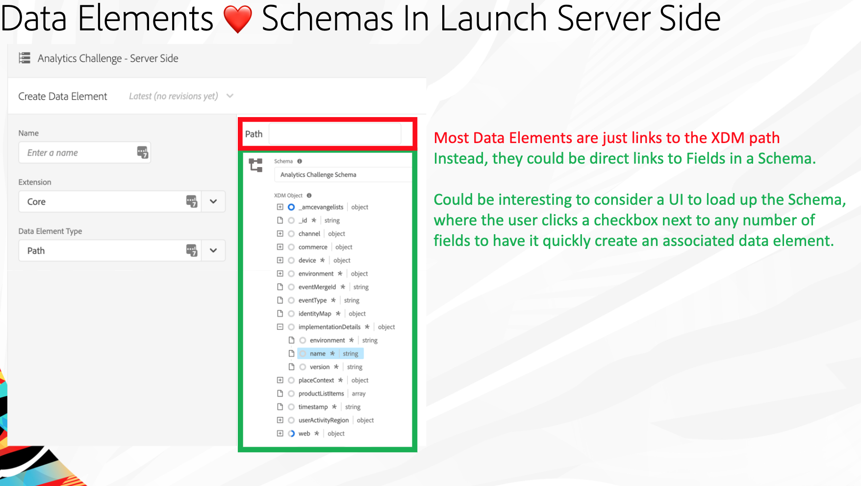 Feature Request: Data Elements ️ Schemas In Launch Server Side · Issue ...