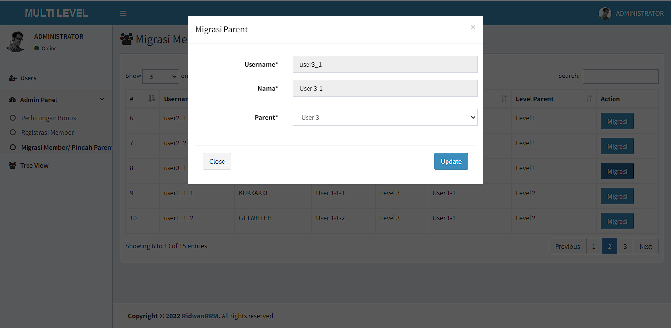 GitHub - RidwanRRM/ci3_mlm: Simple CodeIgniter 3 MLM Binary Tree · GitHub