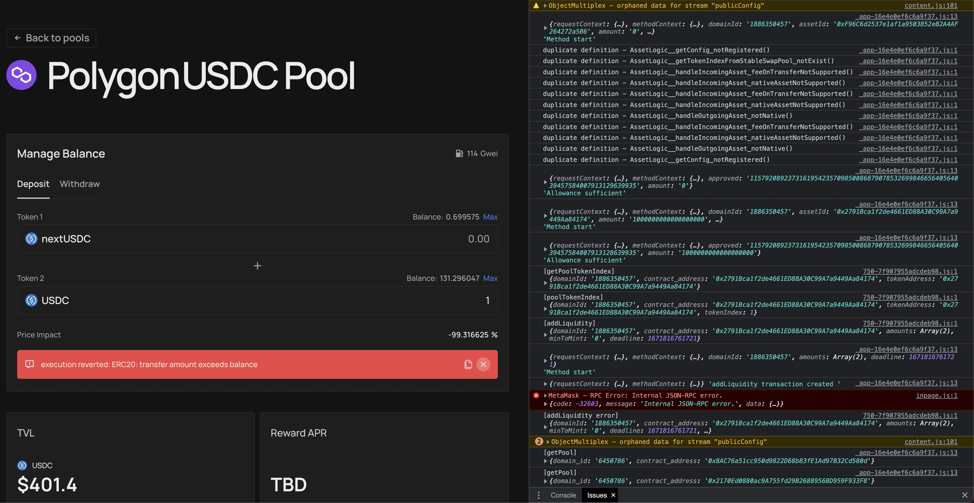 Pooling USDC issues · Issue #2856 · connext/monorepo · GitHub