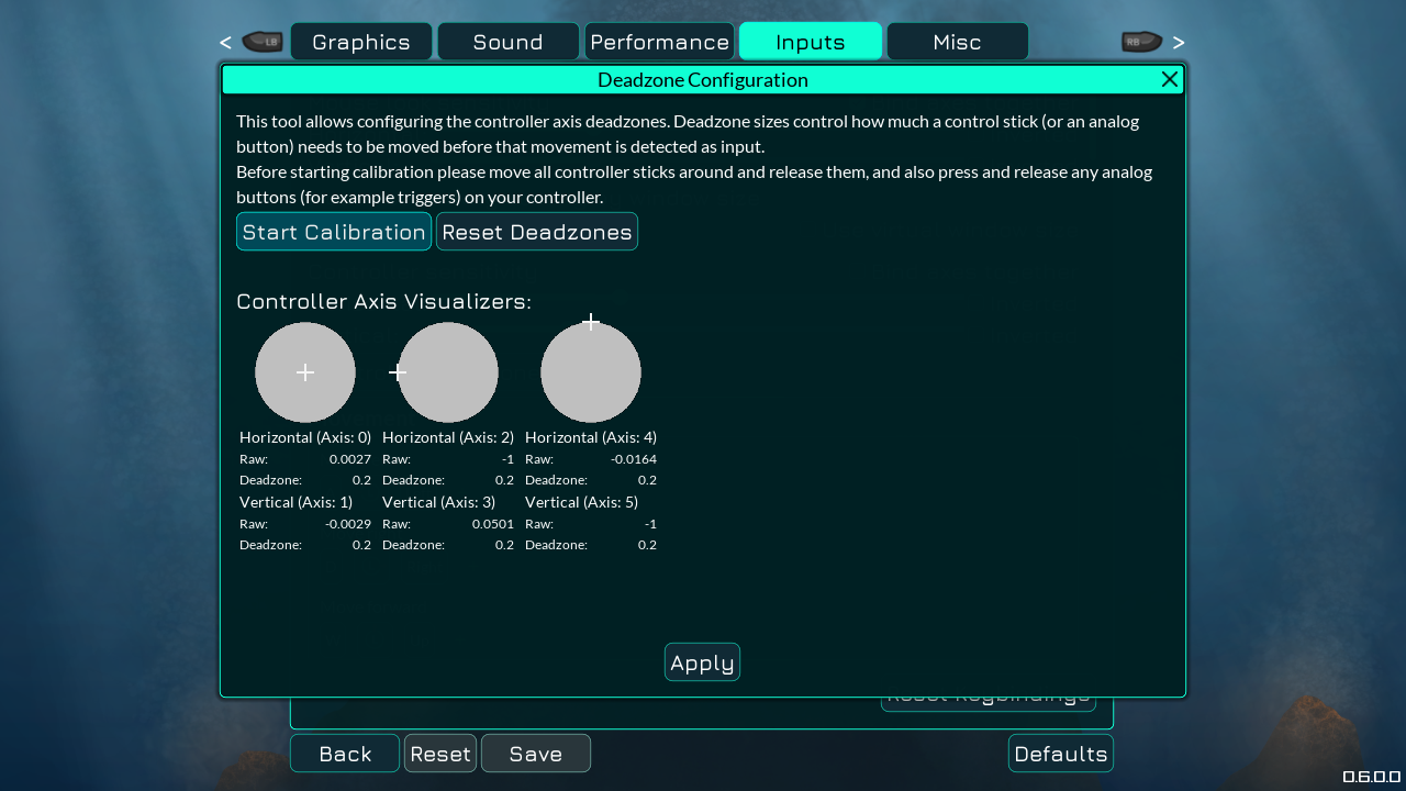Fix deadzone configuration for xbox controllers · Issue 4054