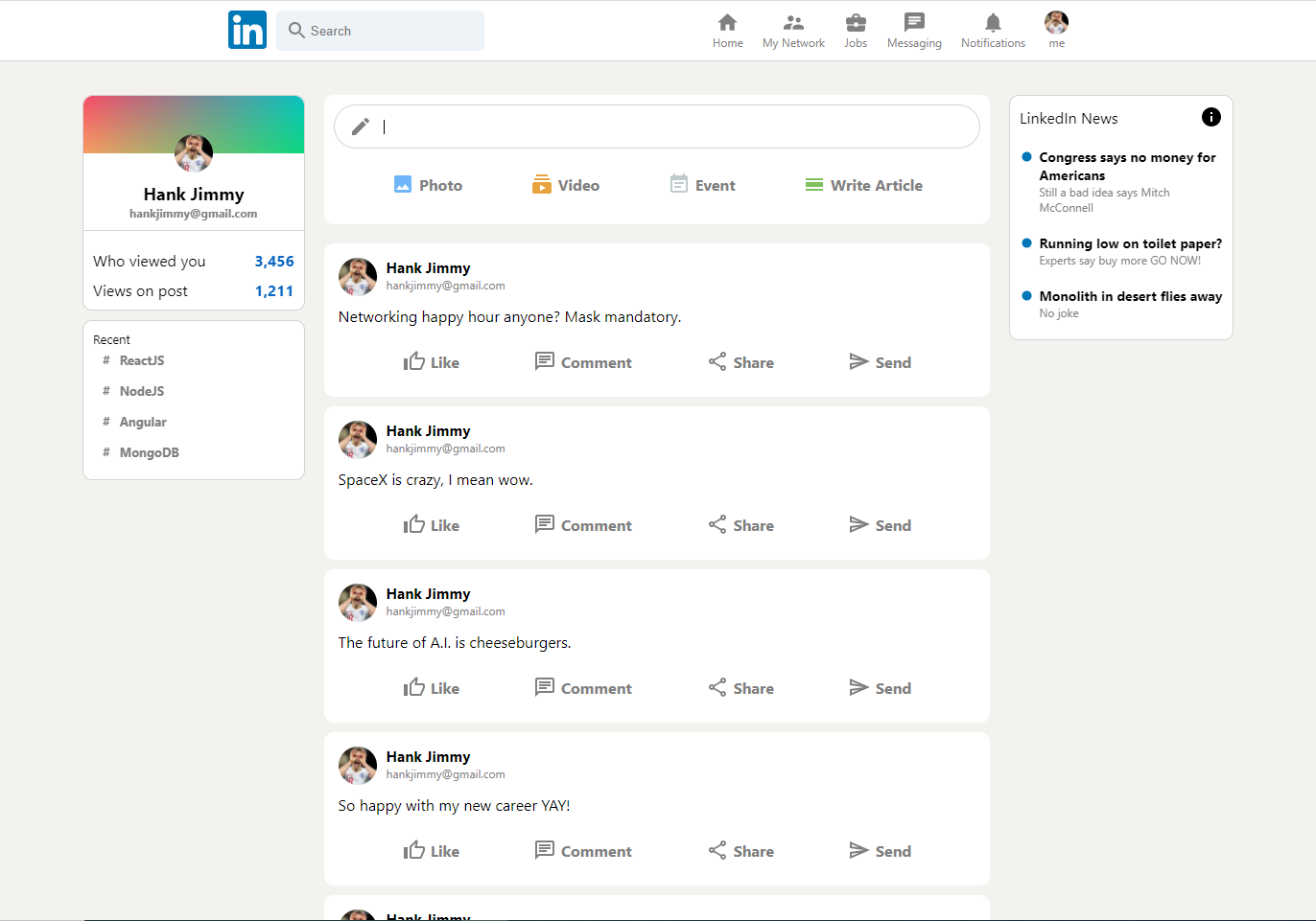 GitHub - SudoSciense/linkedin-clone: LinkedIn clone from a code along ...