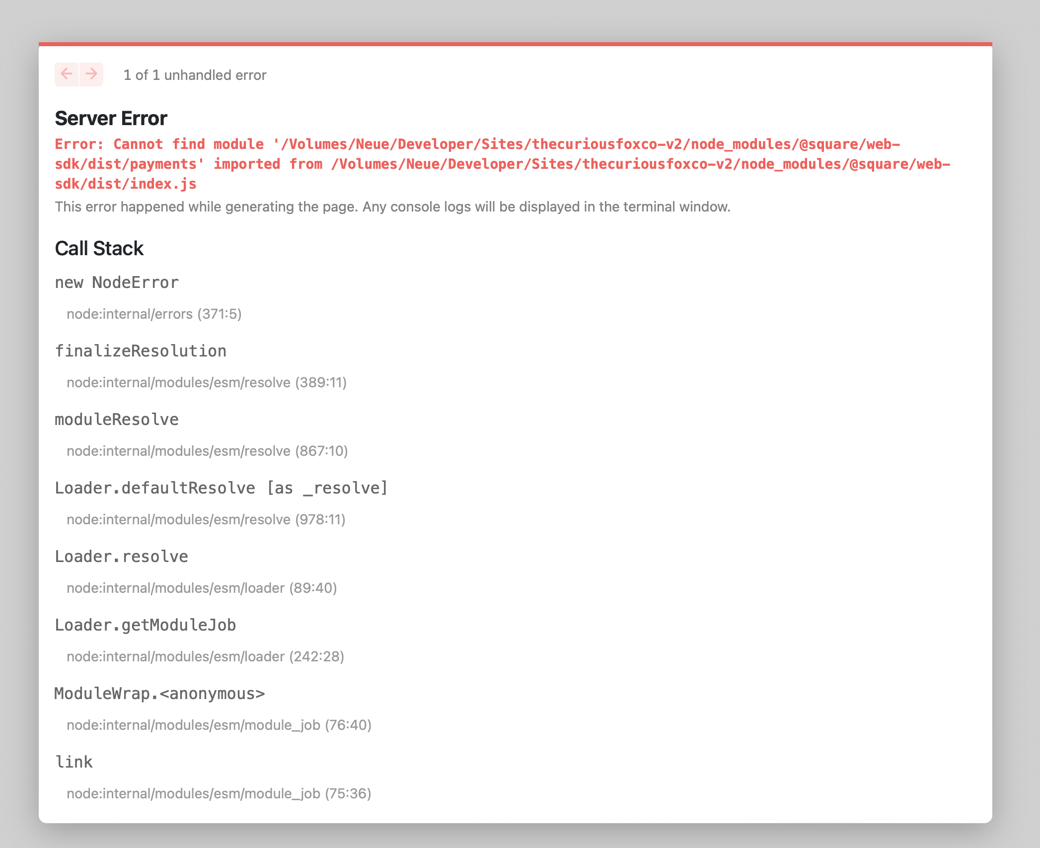 Cannot Find Module · Issue #56 · square/web-sdk · GitHub