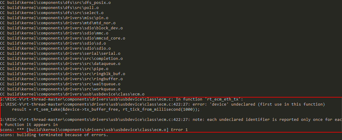 ECM编译报错 · Issue #2927 · RT-Thread/rt-thread · GitHub