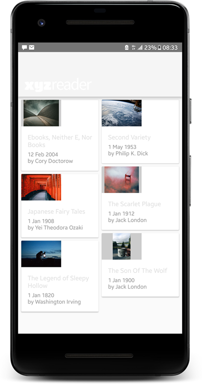 GitHub - doilio/XYZ-Reader: Android Developer Nanodegree - Project 6 ...